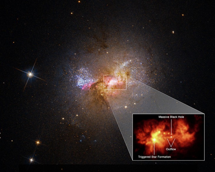 Впервые найдена черная дыра, которая создает звезды, а не поглощает их