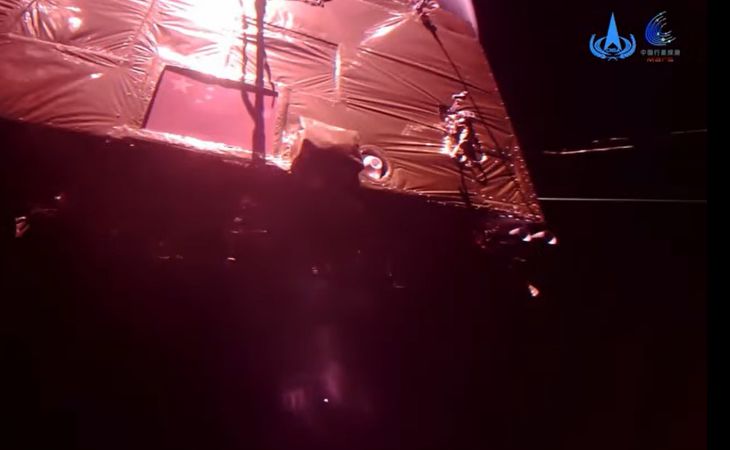 Китай получил поздравления с Марса Кадр из видео