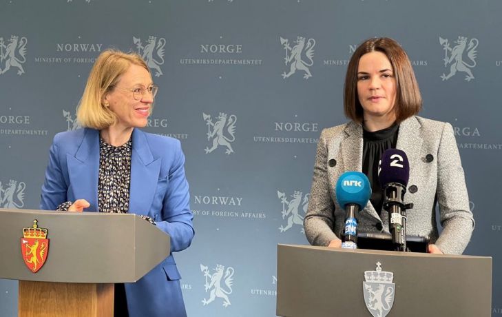 Беглая Тихановская договорилась в Норвегии о смене названия Белоруссии Тихановская в Норвегии