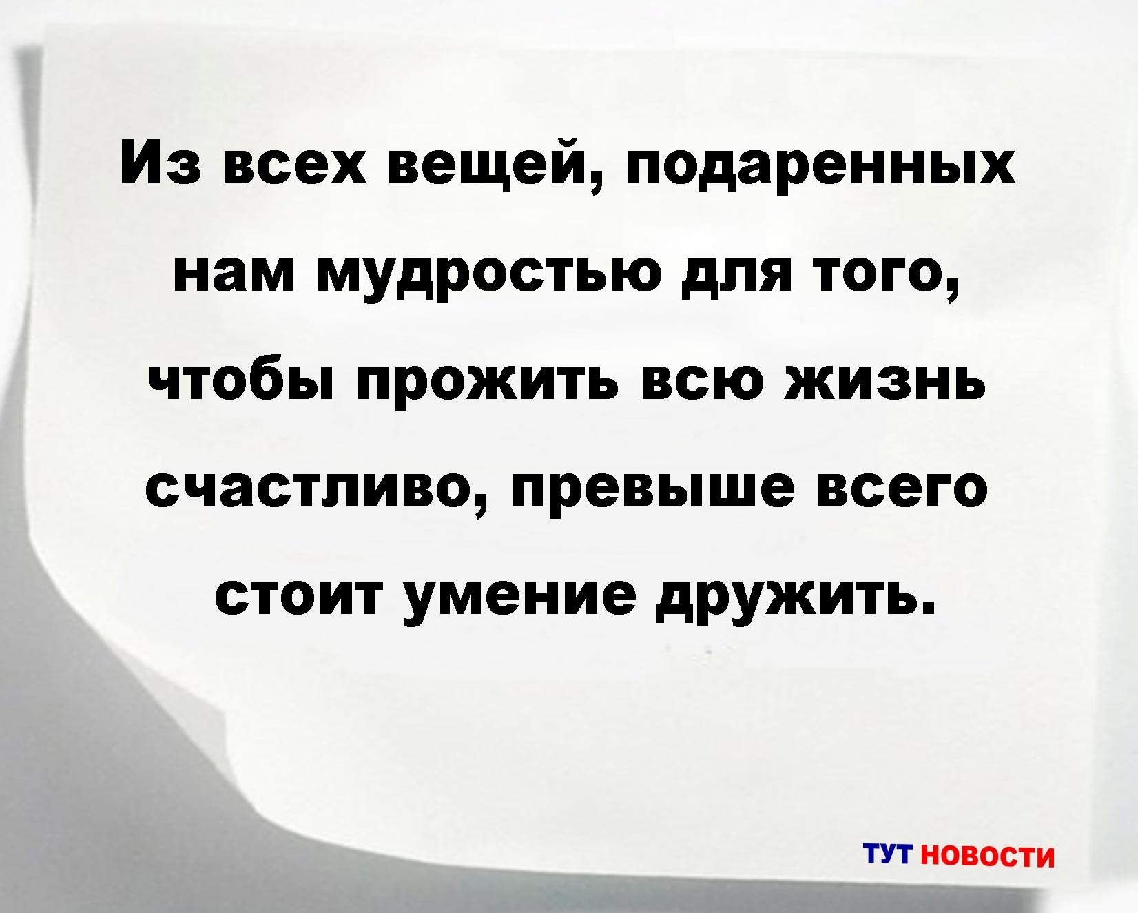 Из всех вещей, подаренных нам мудростью для того, чтобы прожить всю жизнь счастливо, превыше всего стоит умение дружить.