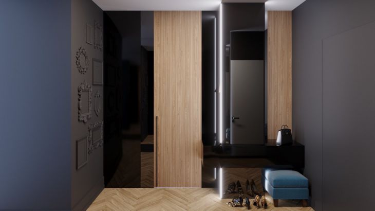 Как одна нестандартная деталь в прихожей может решить проблему хаоса: идея для узкого коридора прихожая