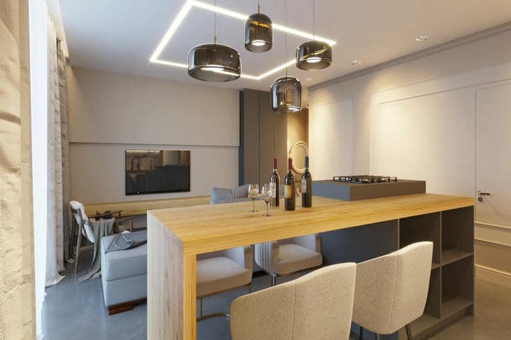 Как высота барной стойки определяет атмосферу кухни: между быстрым перекусом и неспешной беседой комната