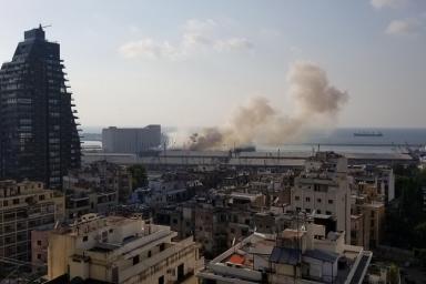 Несколько домов были уничтожены взрывом в порту Бейрута