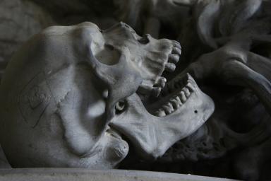Россиянка нашла на кладбище в траве человеческий череп