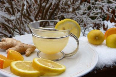 Чай с лимоном и имбирем 