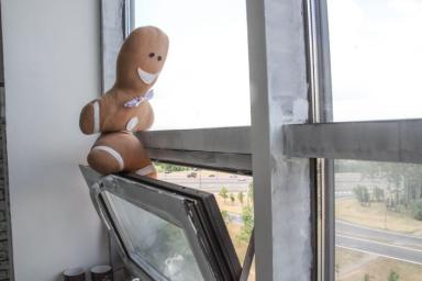 кукла на окне