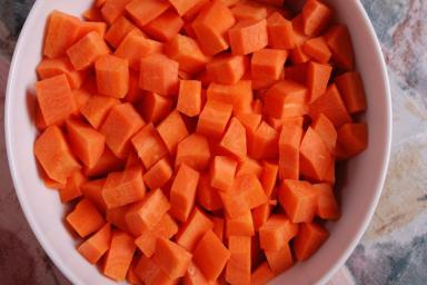 тарелка, морковь