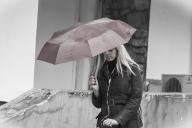 человек, зонт