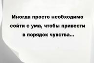Иногда просто необходимо сойти с ума, чтобы привести в порядок чувства...