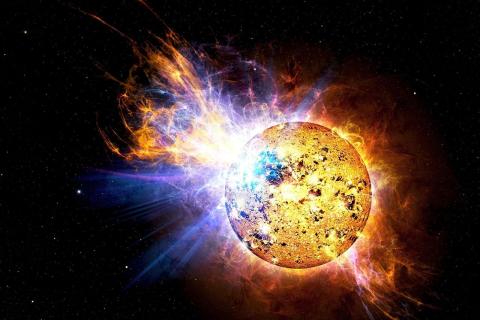 вспышка на солнце